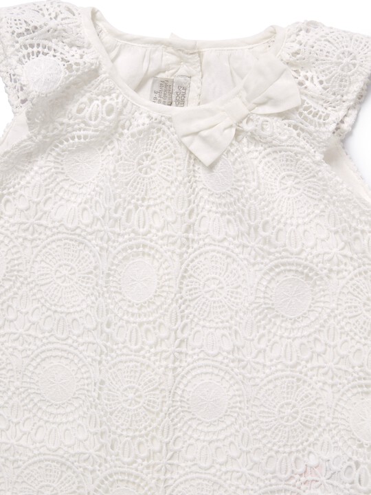 White Lace Romper image number 3