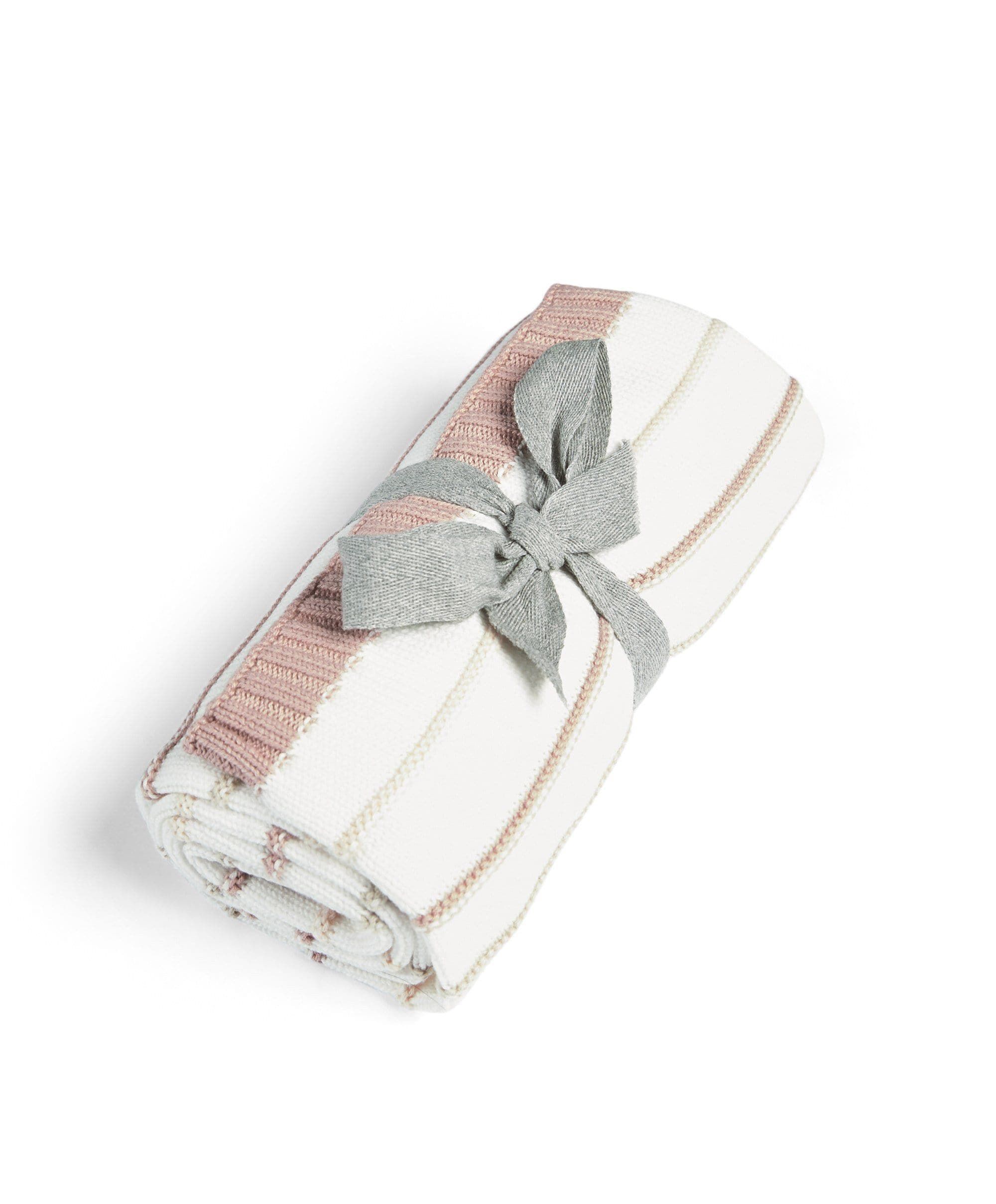 بطانية منسوجة - خطوط وردية image number 1