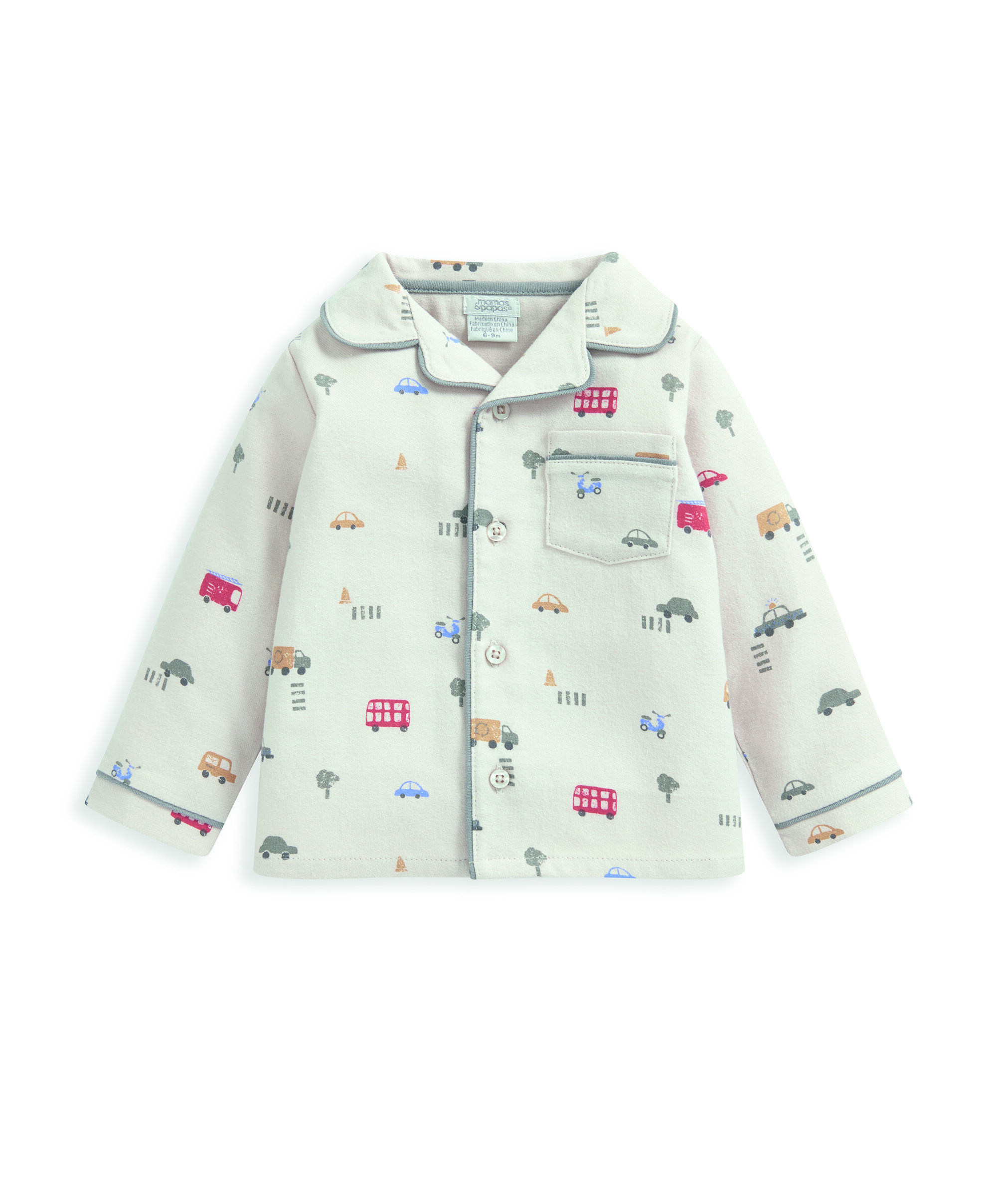 بيجاما منسوجة بنقشة وسائل مواصلات image number 3