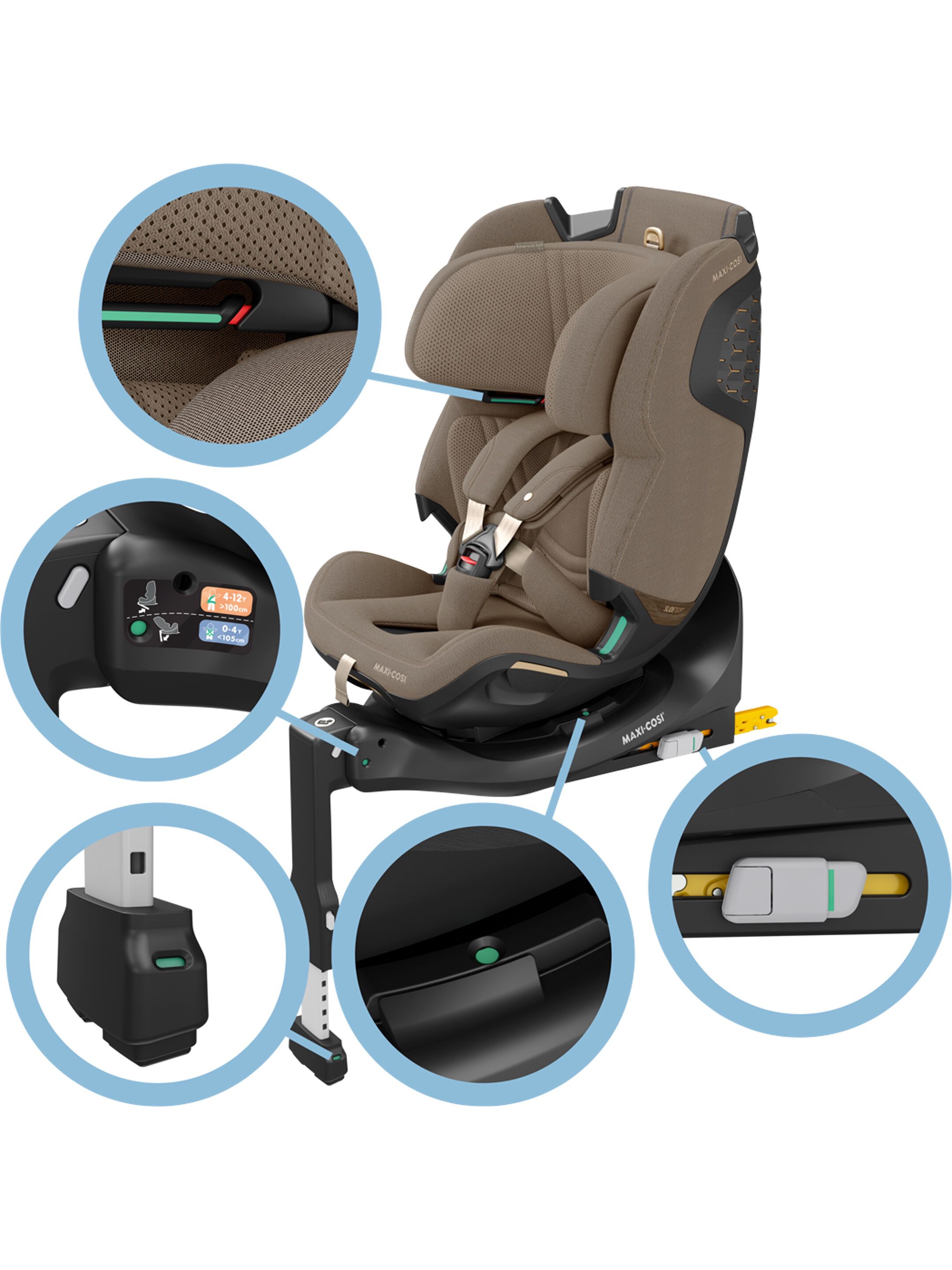 Maxi-Cosi Emerald 360 Pro All-in-One Car Seat - Authentic Truffle image number 2