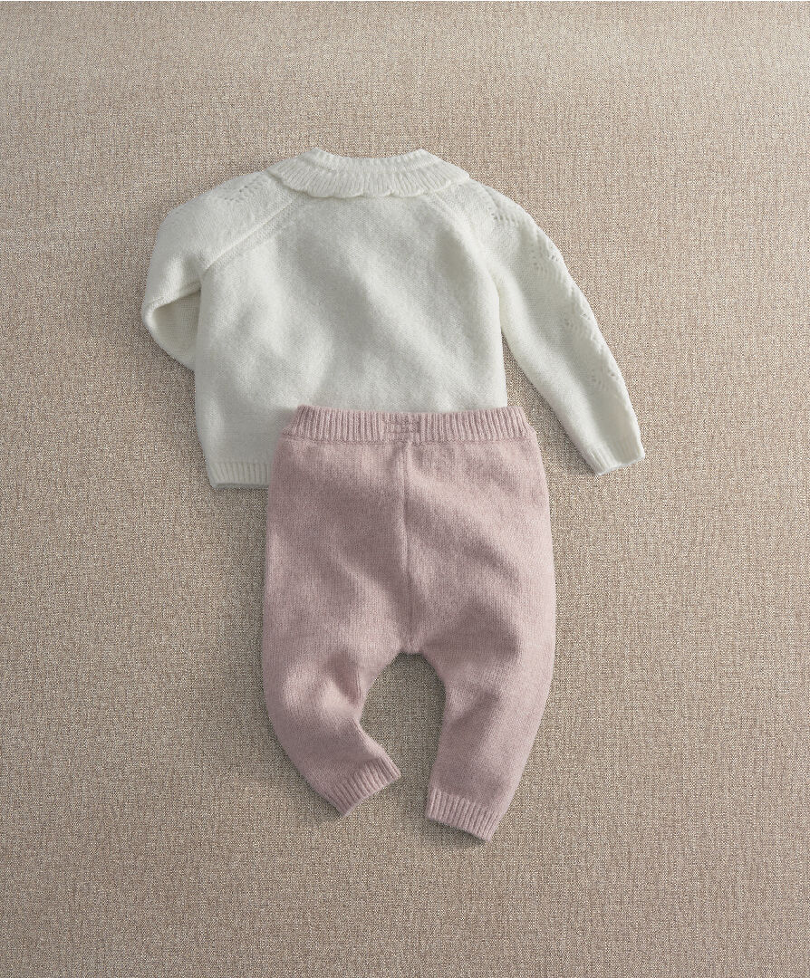 2pc Emb Knit Cardi & Legging Set image number 2