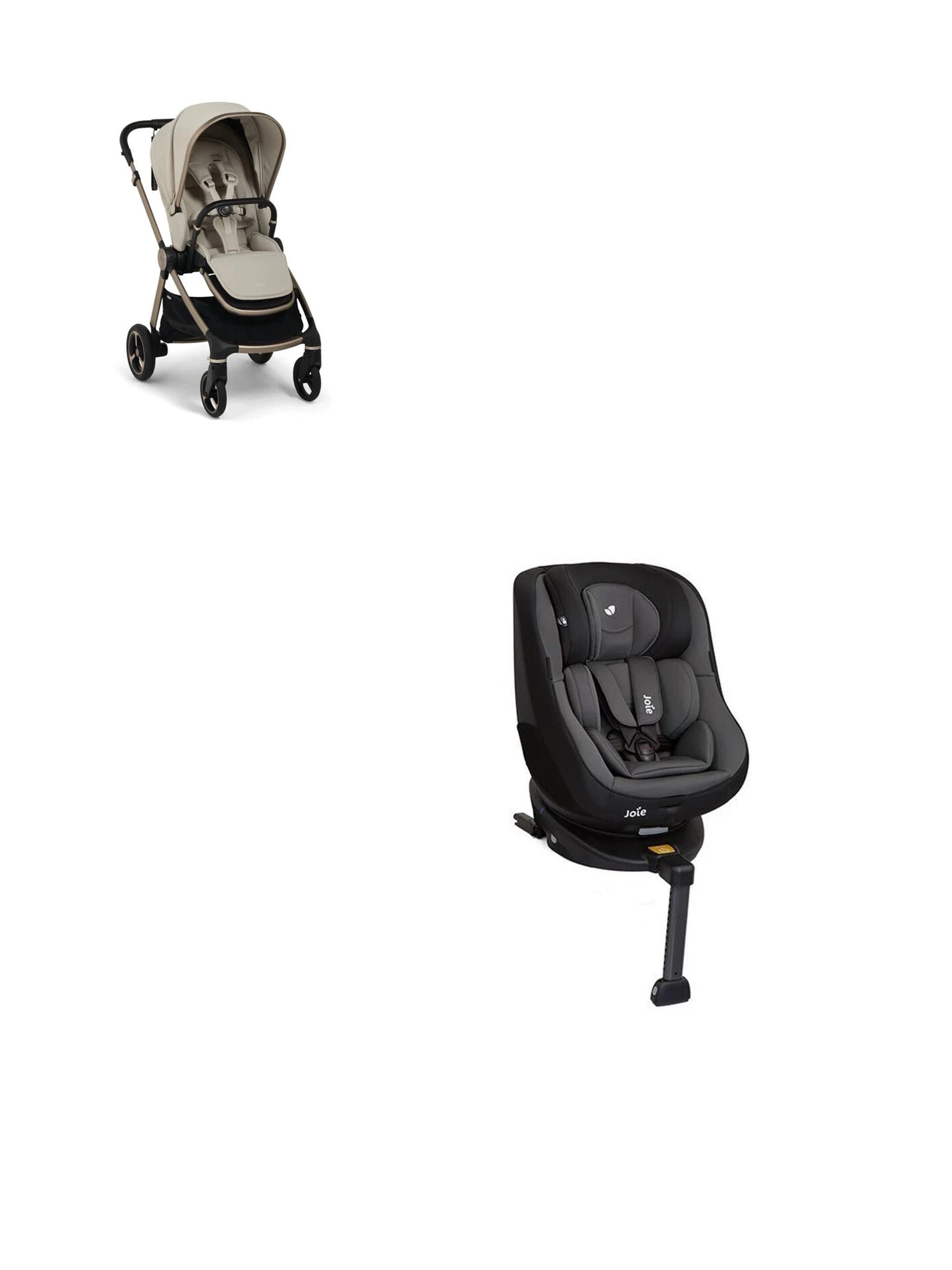 مجموعة عربة فاردو مع مقعد سيارة جوي باللون ستورم، قطعتين