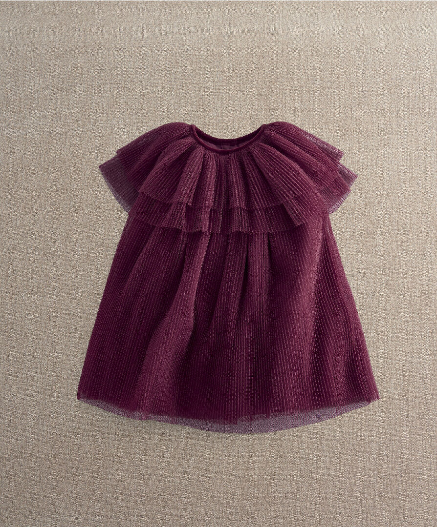 Pleated Cape Dress