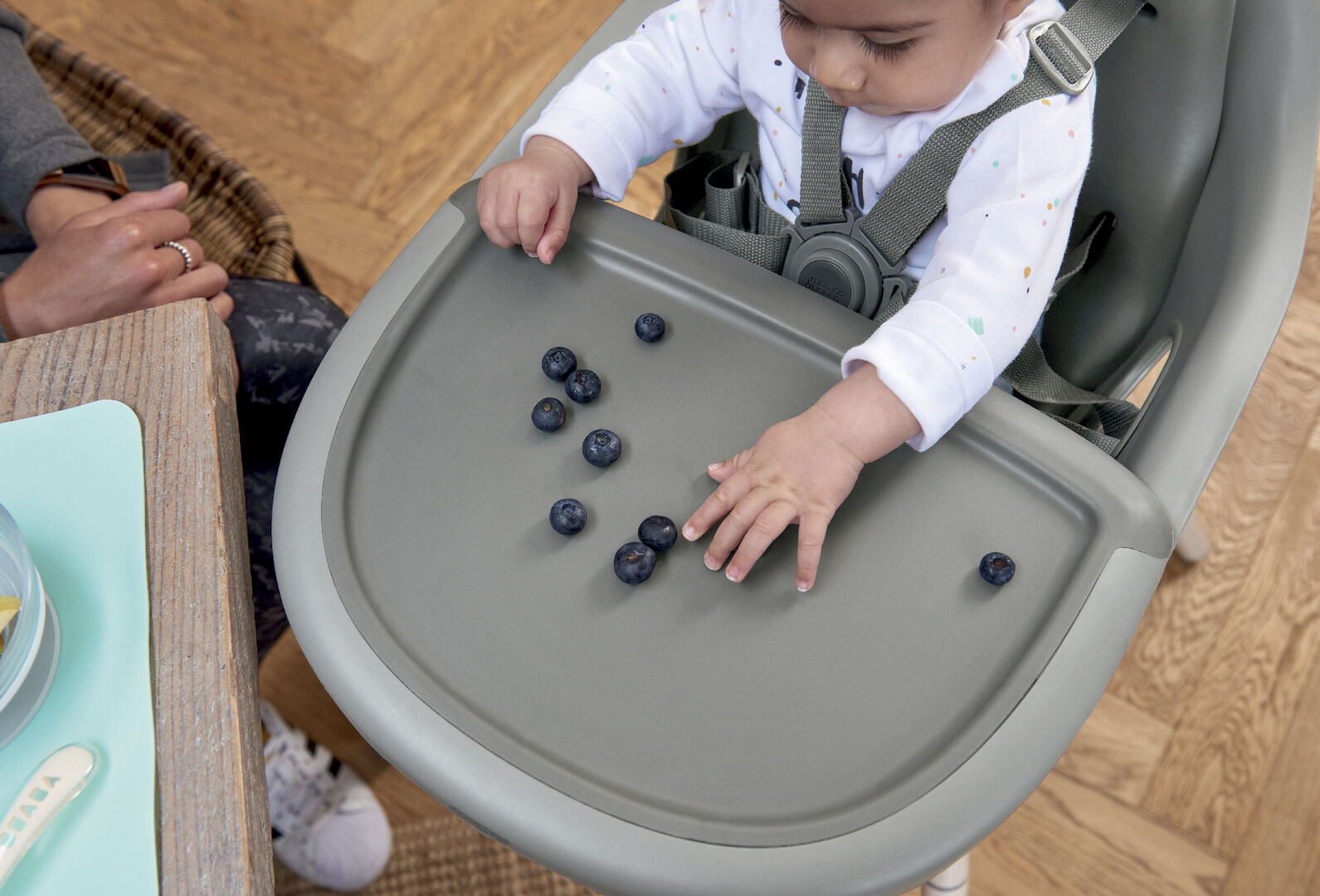 كرسي جوس مرتفع - رمادي image number 7