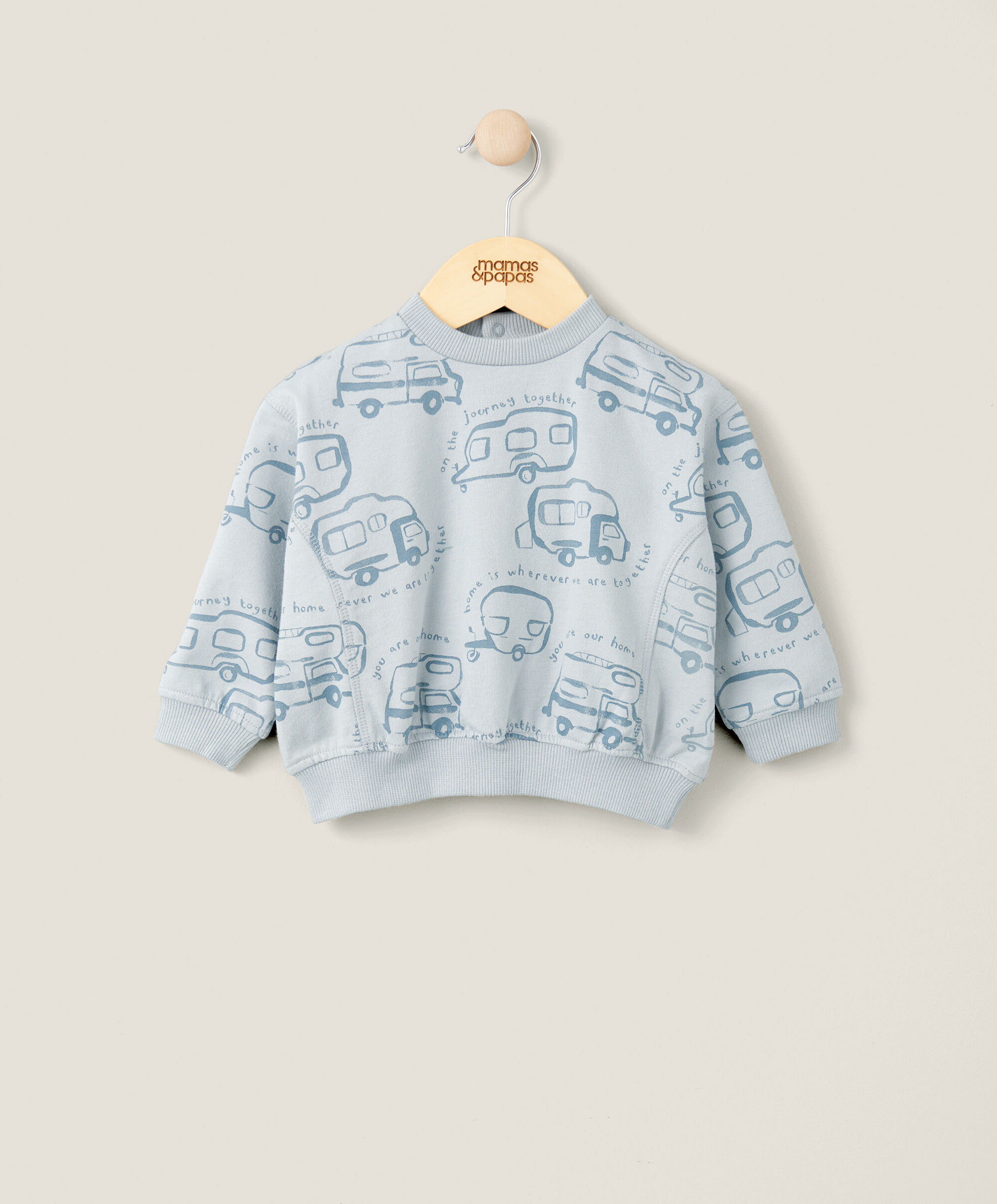 سويت شيرت بطبعة You Are Our Home - أزرق image number 1