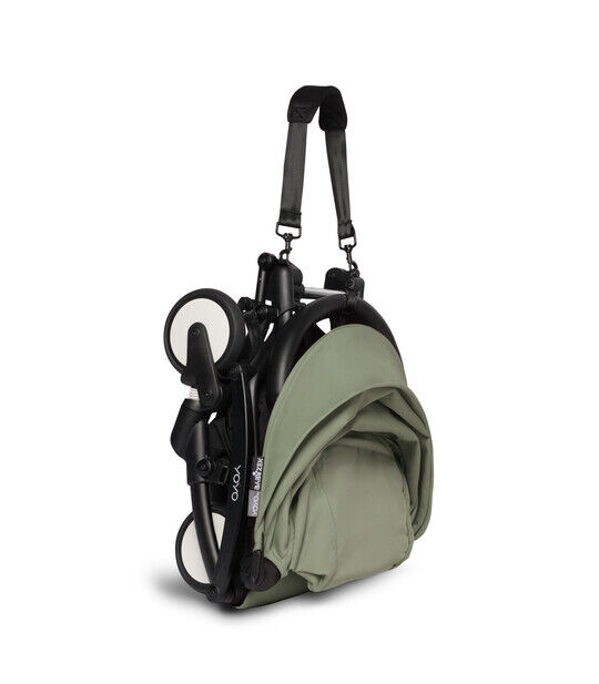 عربة أطفال بيبي زن يويو2 بهيكل أسود ومجموعة مقعد عربة لعمر 6 شهور فأكثر بلون أخضر زيتوني image number 3