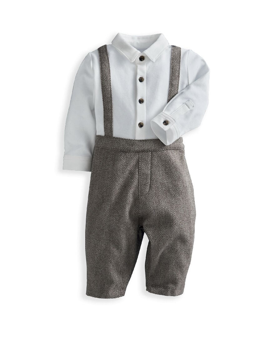 Herringbone Mock Romper image number 2