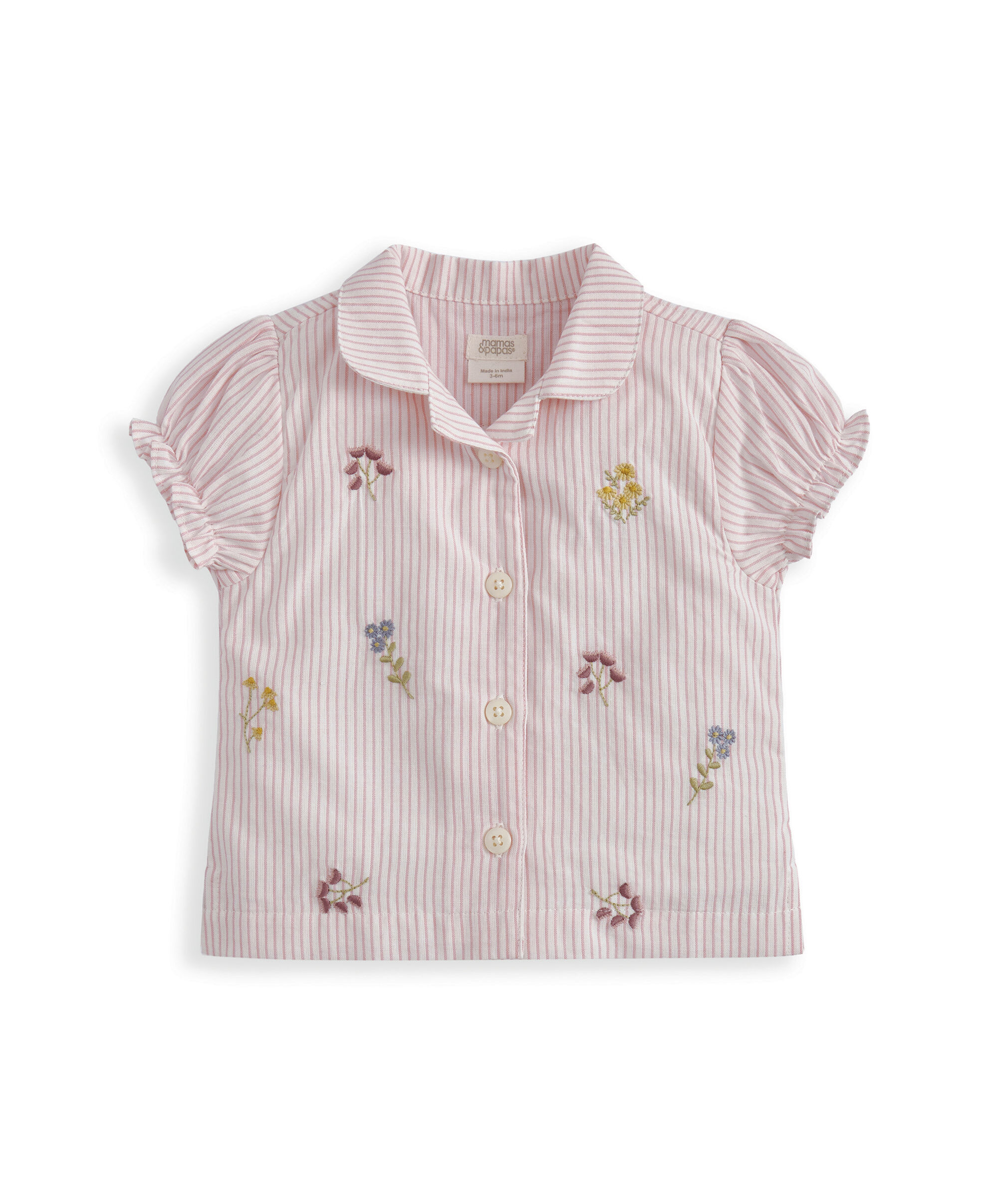 طقم بيجامة منسوجة مطرزة image number 3