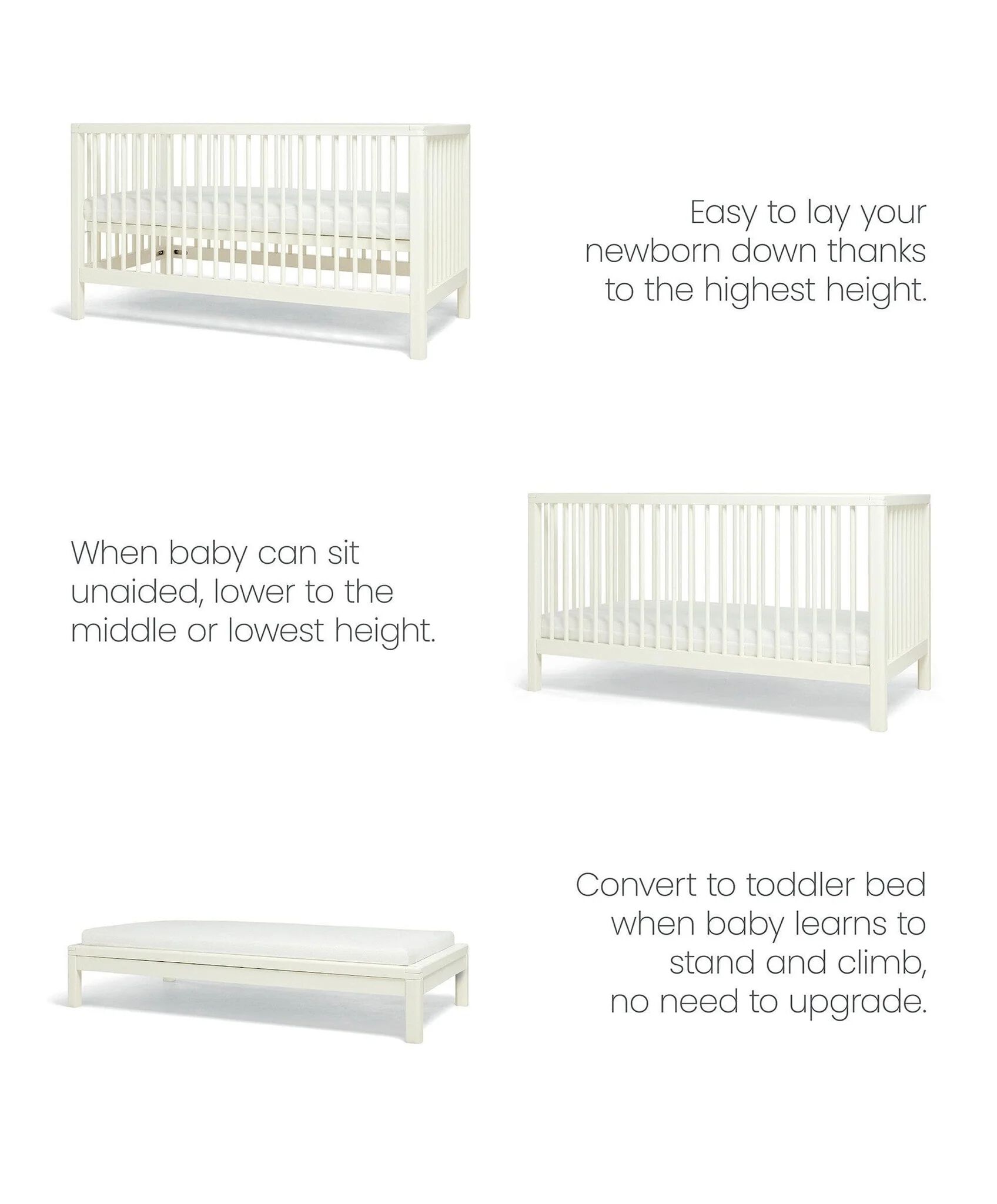 مهد سولو صغير - أبيض image number 3