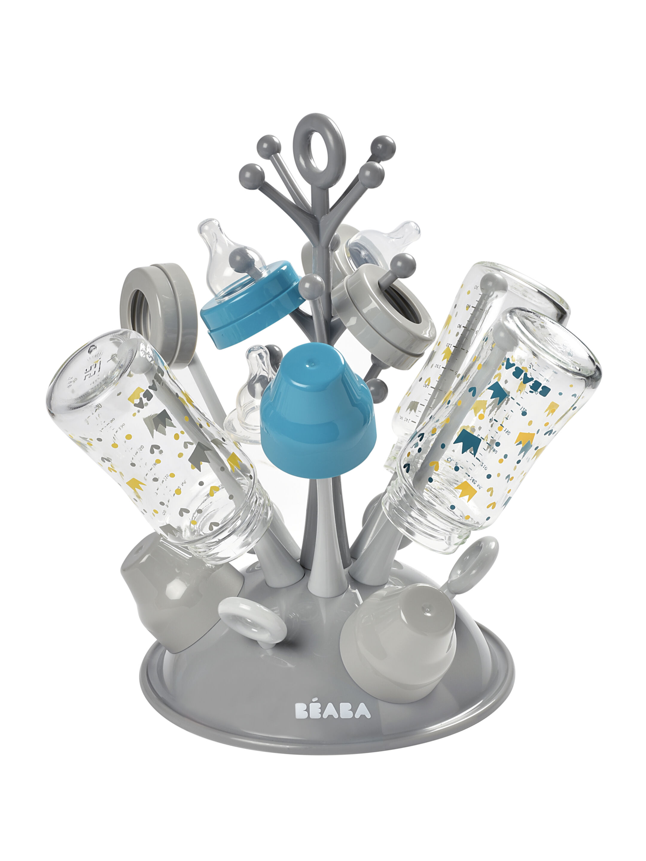 رف تجفيف بتصميم شجرة من بيبا - رمادي image number 2