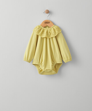 لباس قطعة واحدة بياقة - أصفر