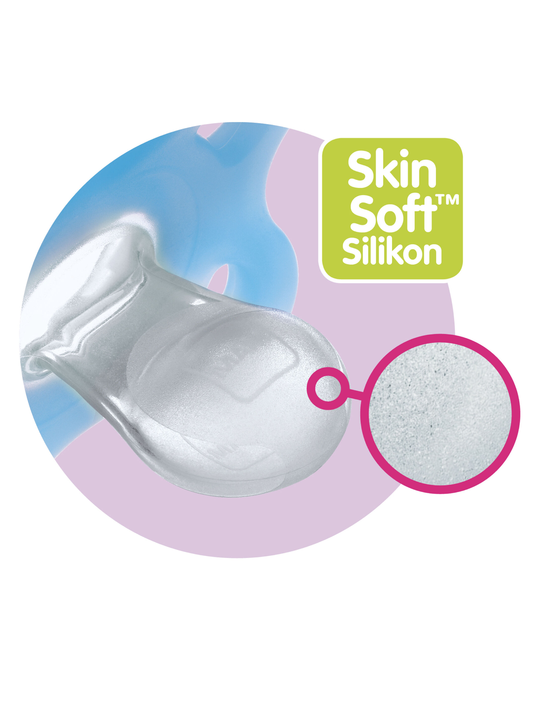 مجموعة لهايات مام بايبي كومفرت سيليكون من الولادة إلى ثلاث أشهر - وردي وبيج، قطعتين image number 5