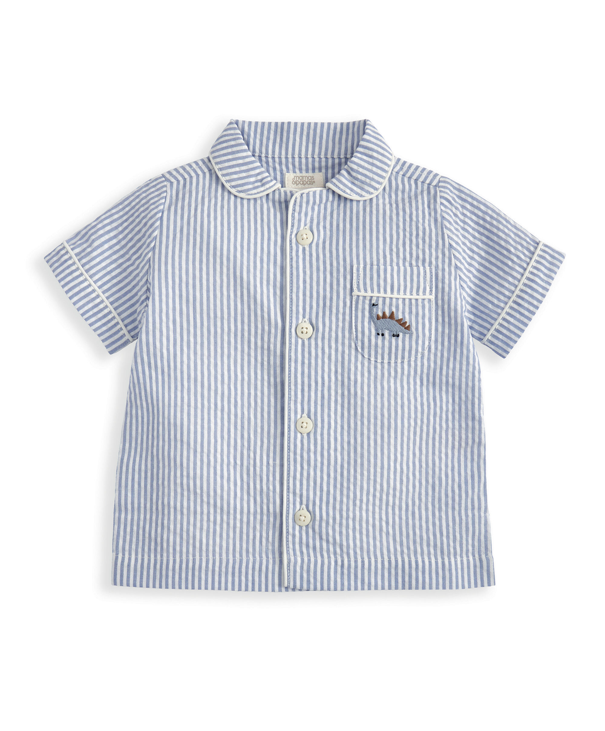 طقم بيجامة بشورت مخطط image number 3