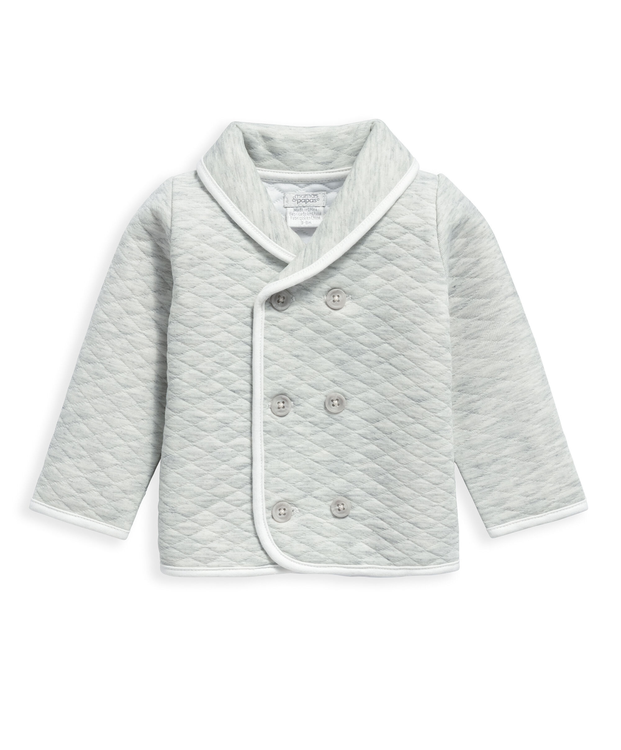 جاكيت بارز الملمس - رمادي image number 1