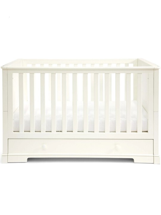 مهد وسرير للأطفال بسن المشي أكسفورد خشب بوحدة تخزين - أبيض image number 1