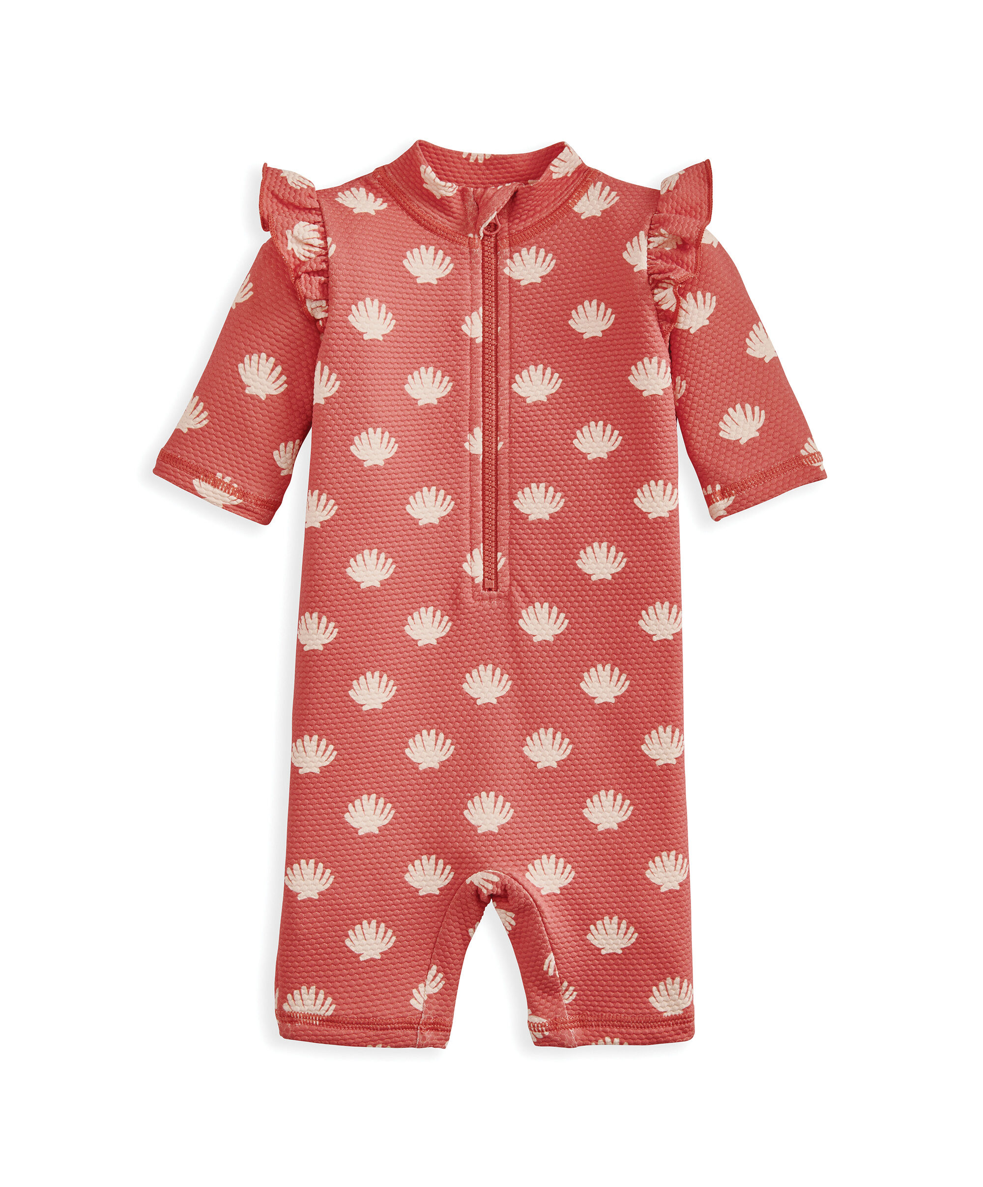 بدلة سباحة بنقشة صدف بالكامل image number 2