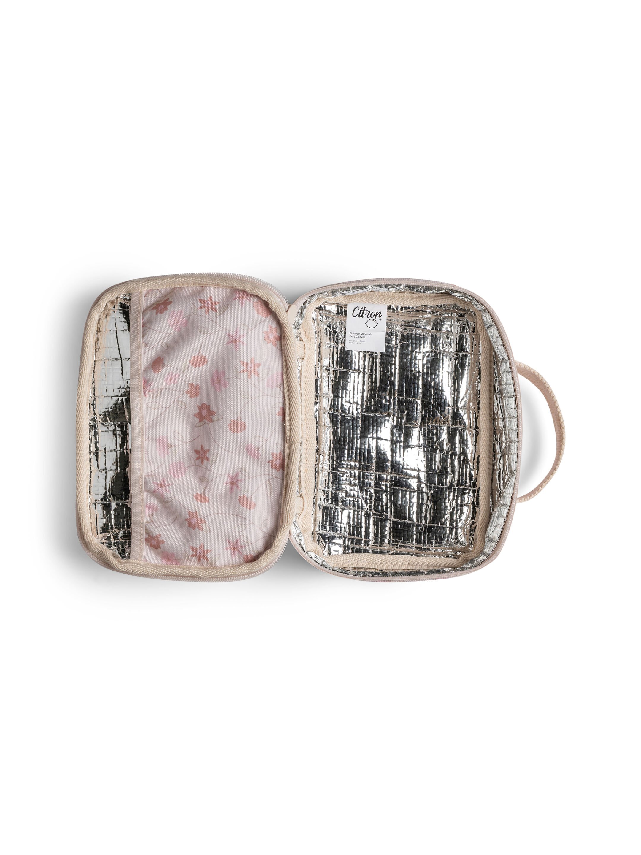 حقيبة وجبات خفيفة عازلة للحرارة من سيترون - نقشة زهور image number 6