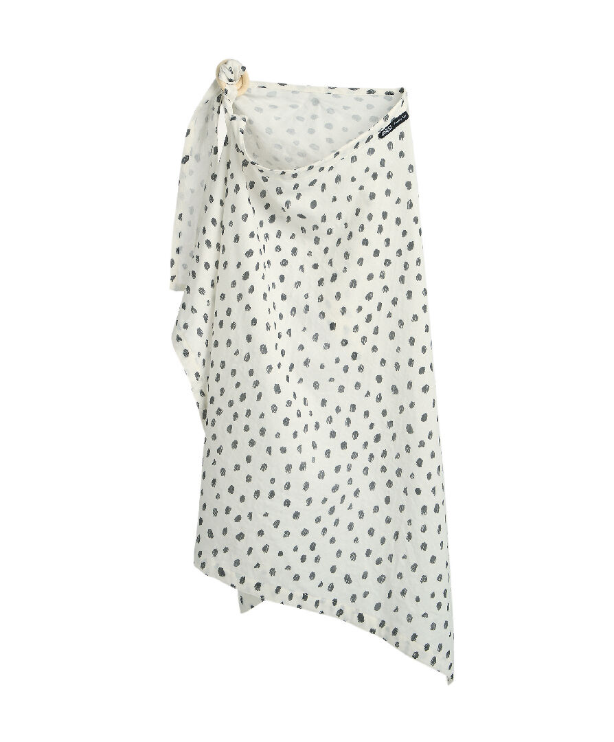 غطاء رضاعة بطبعة أوراق شجر موسلين image number 1