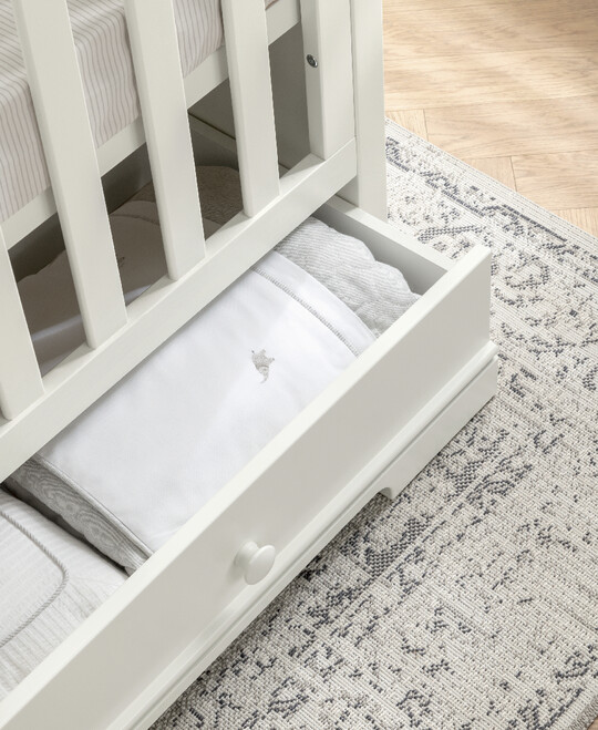 مهد وسرير للأطفال بسن المشي أكسفورد خشب بوحدة تخزين - أبيض image number 6