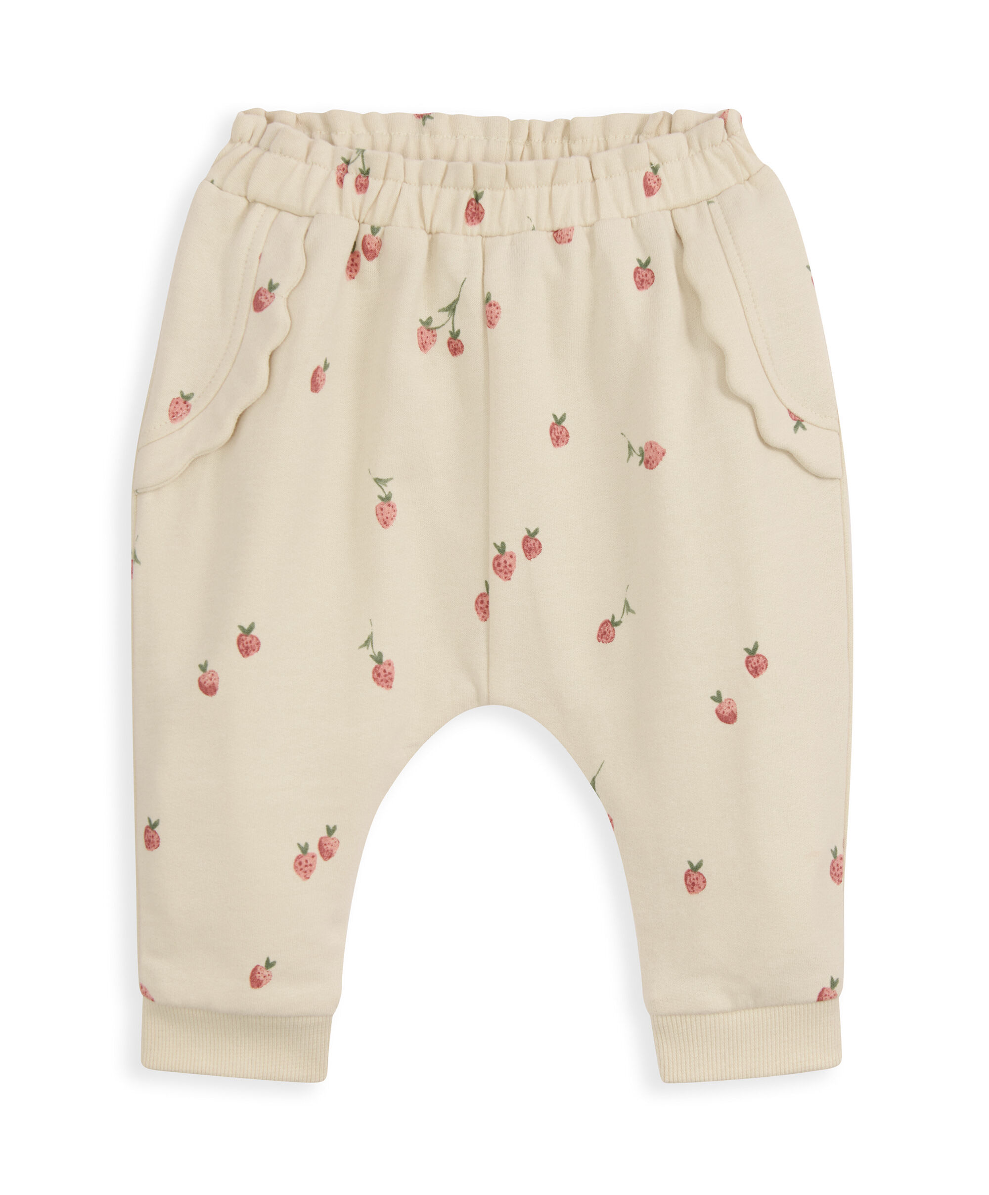 طقم سويت شيرت بتطريز فراولة وبنطال رياضي، قطعتين image number 4