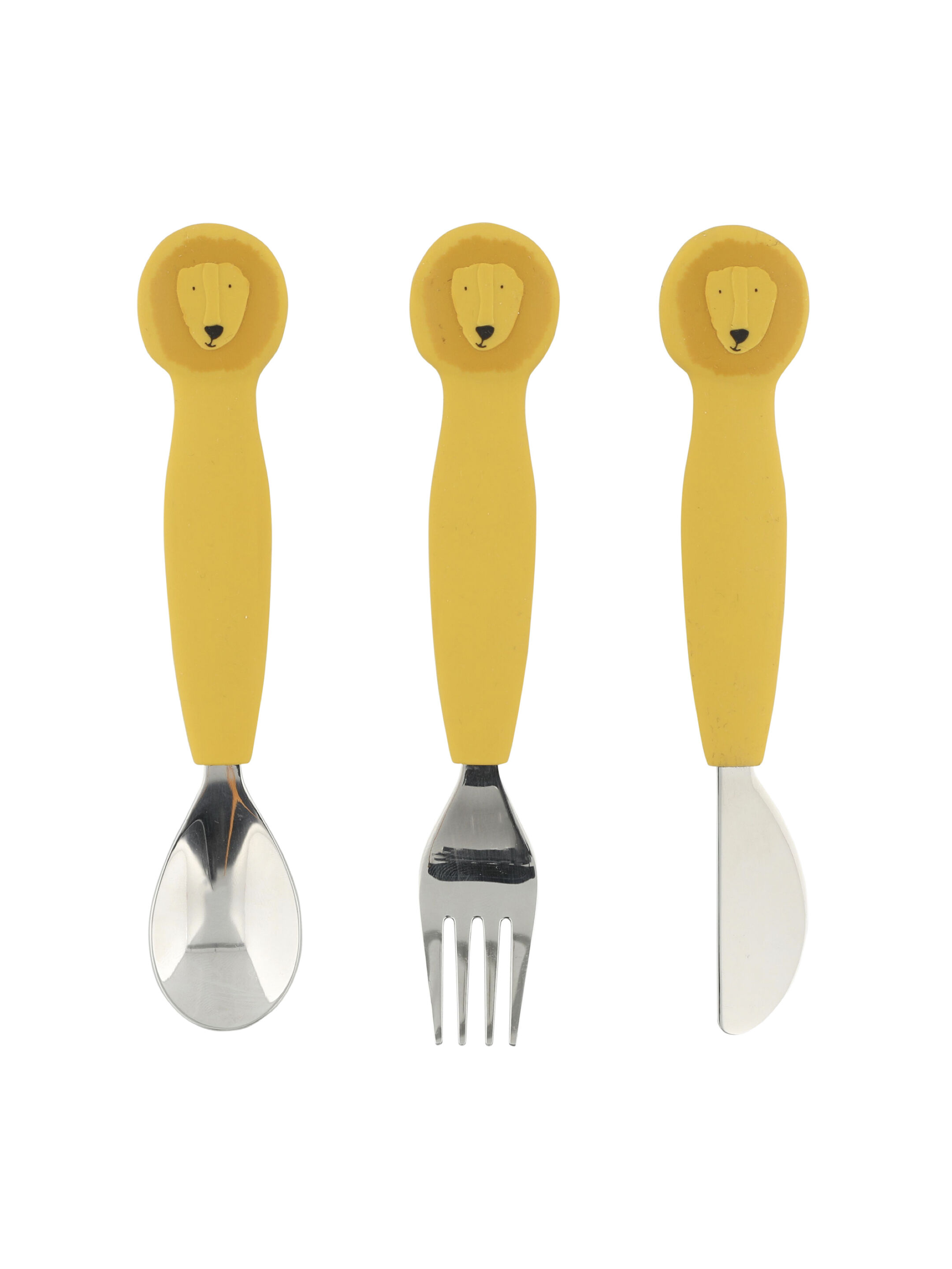 Trixie Stainless Steel Cutlery Set With Silicone Handle - Mr. Lion image number 2