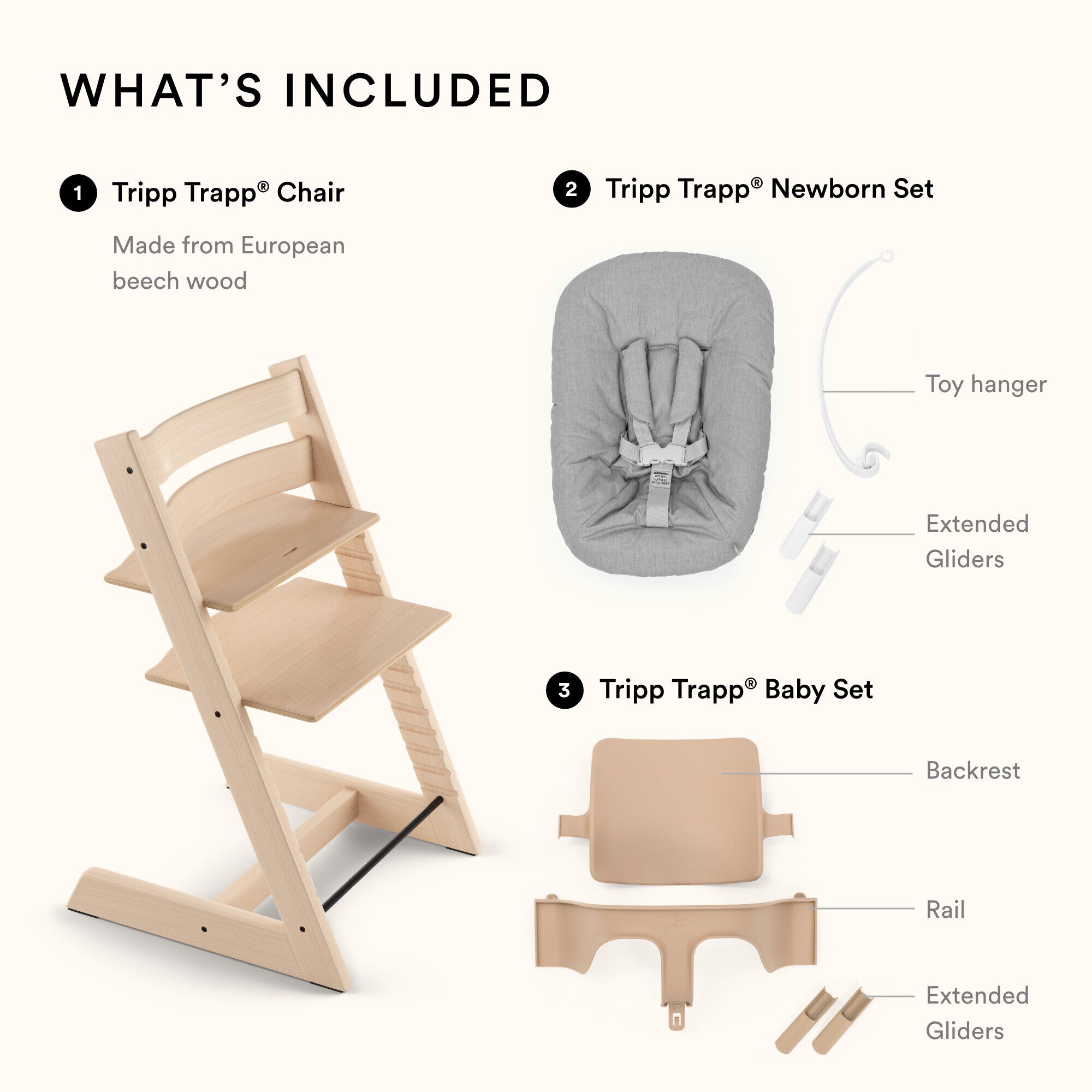 Stokke Tripp Trapp Chair + Baby & Newborn Set Bundle - Fjord Blue ( 3 pieces) image number 2