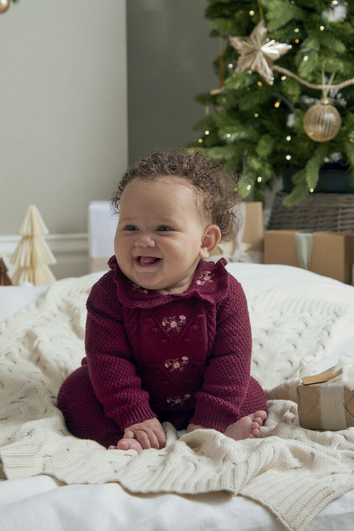 أفرول برغندي نسيج ناعم image number 1