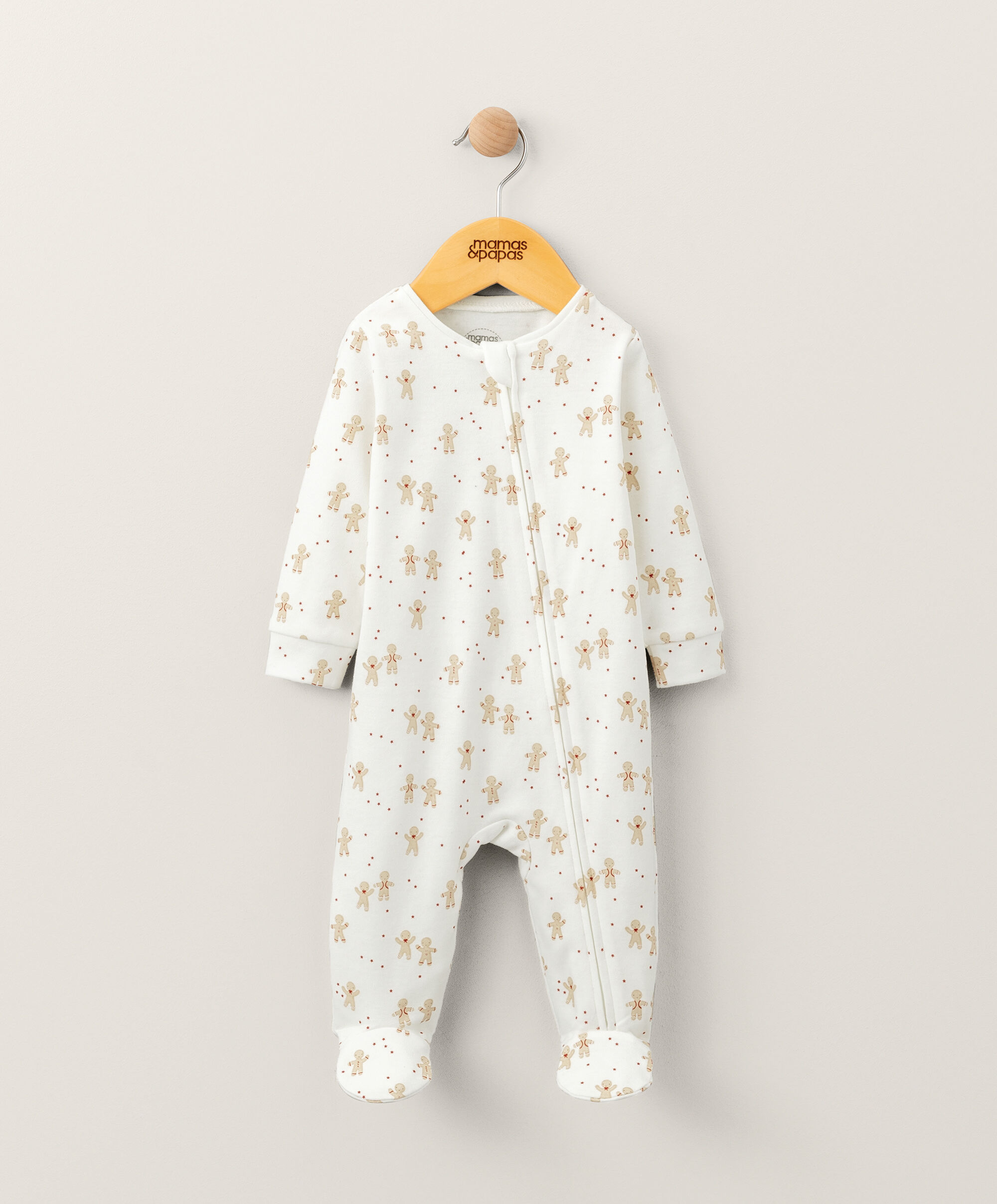 لباس الكل في واحد كريسماس بسحّاب وطبعة كعكة الزنجبيل image number 1