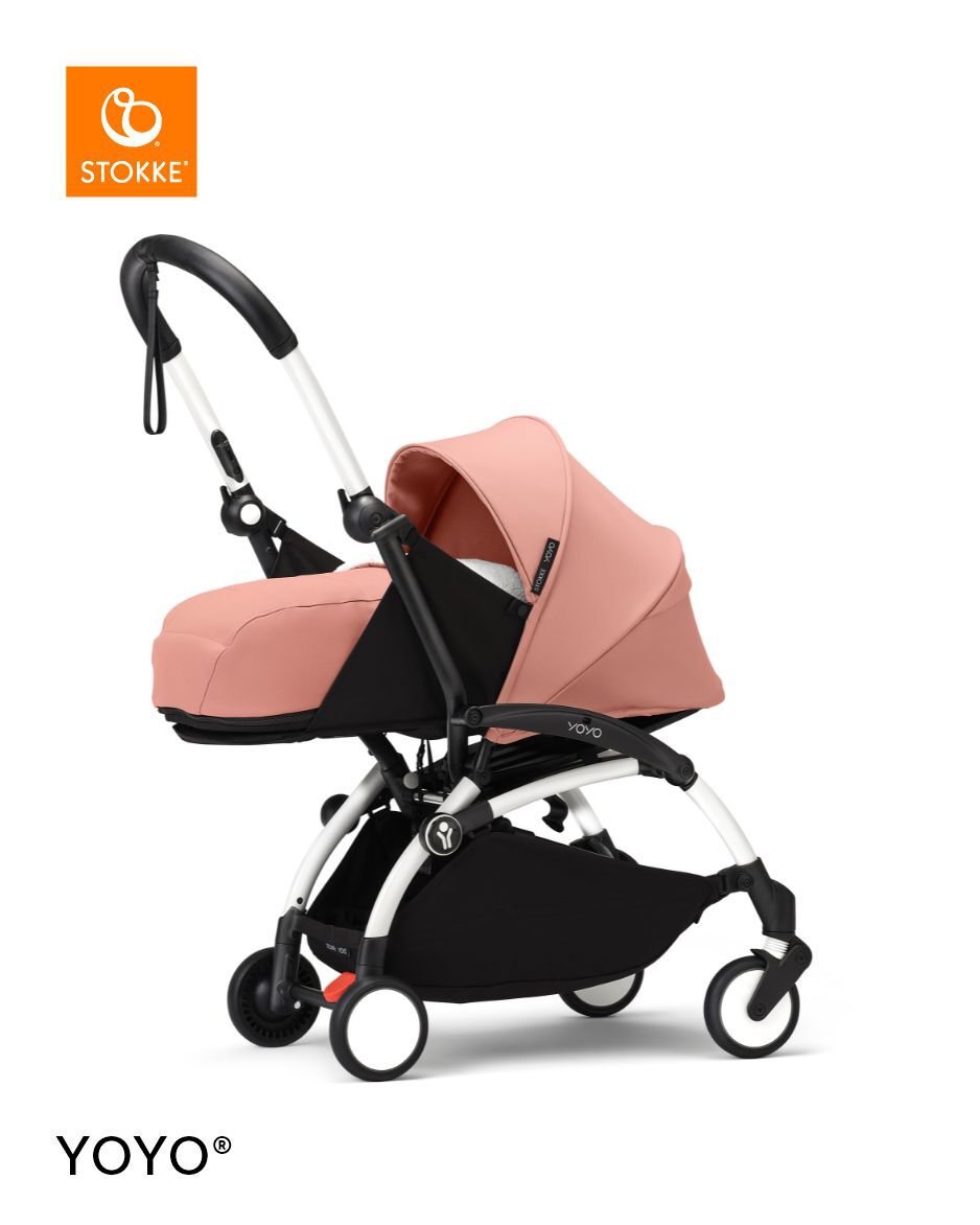 Stokke YOYO3 White Frame with 0+ Newborn Pack Ginger image number 2