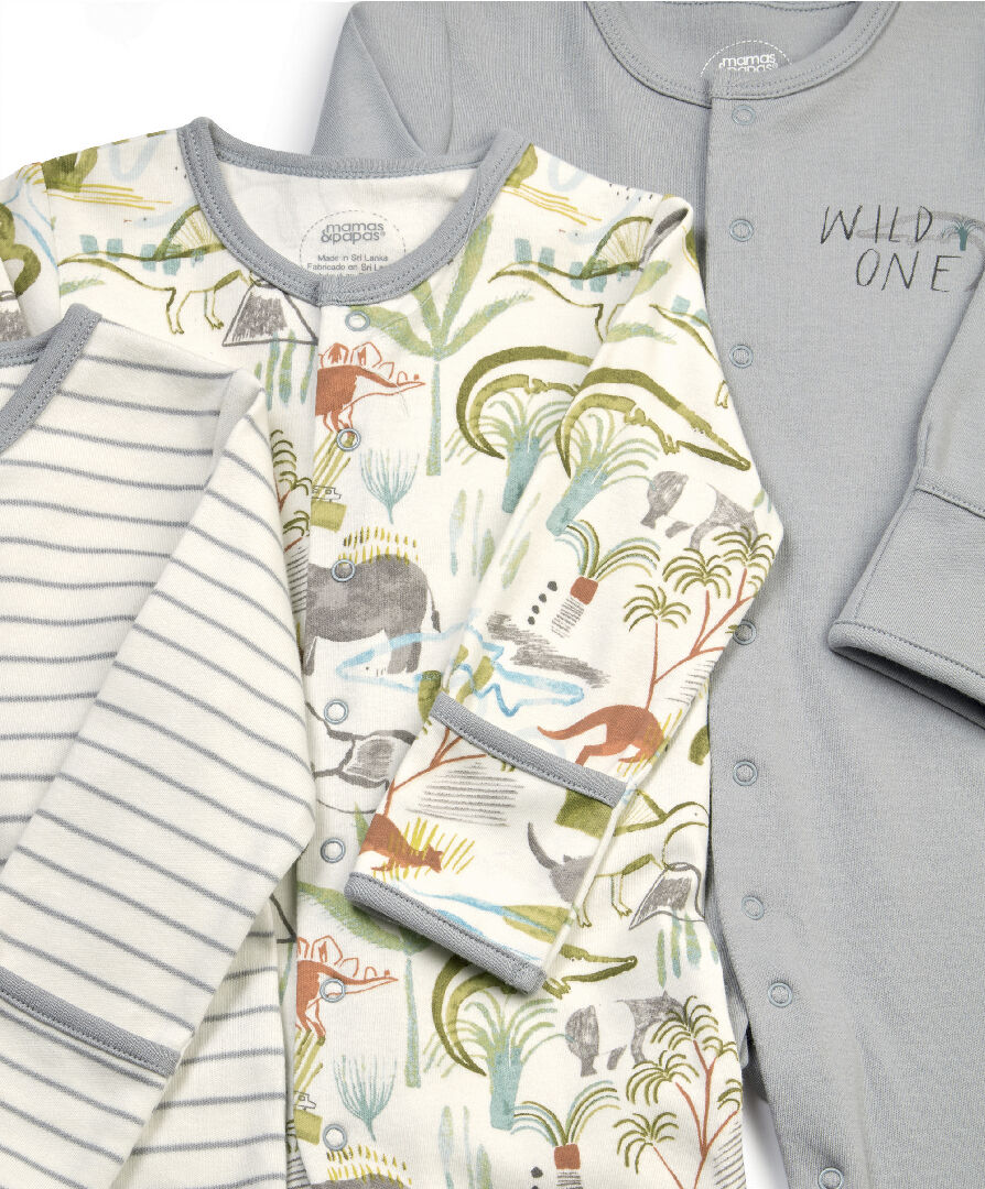 طقم بيجاما قطعة واحدة بنقشة سفاري - 3 قطع image number 2