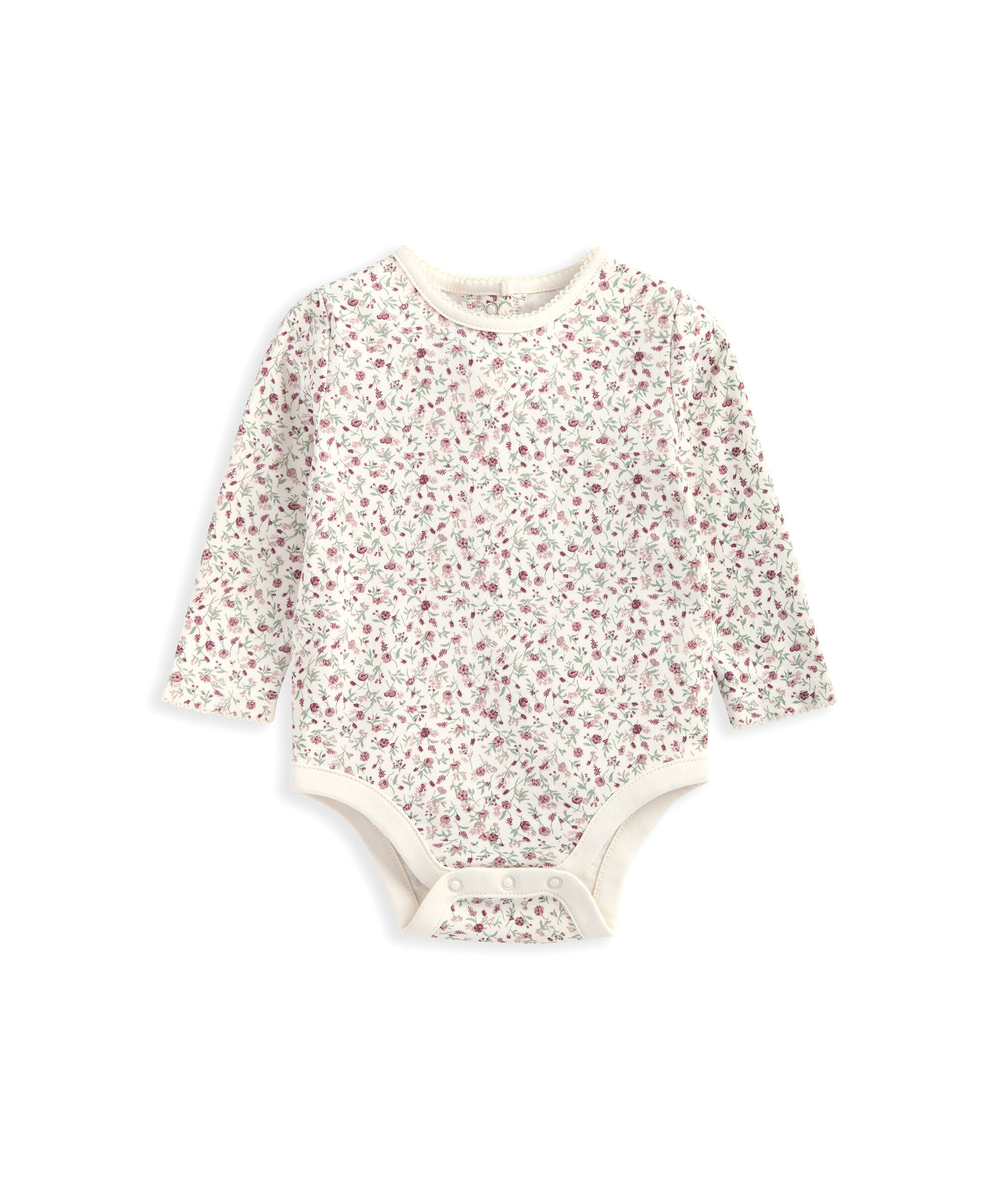 طقم لباس قطعة واحدة بنقشة زهور وفستان بتصميم مريلة - قطعتان image number 4