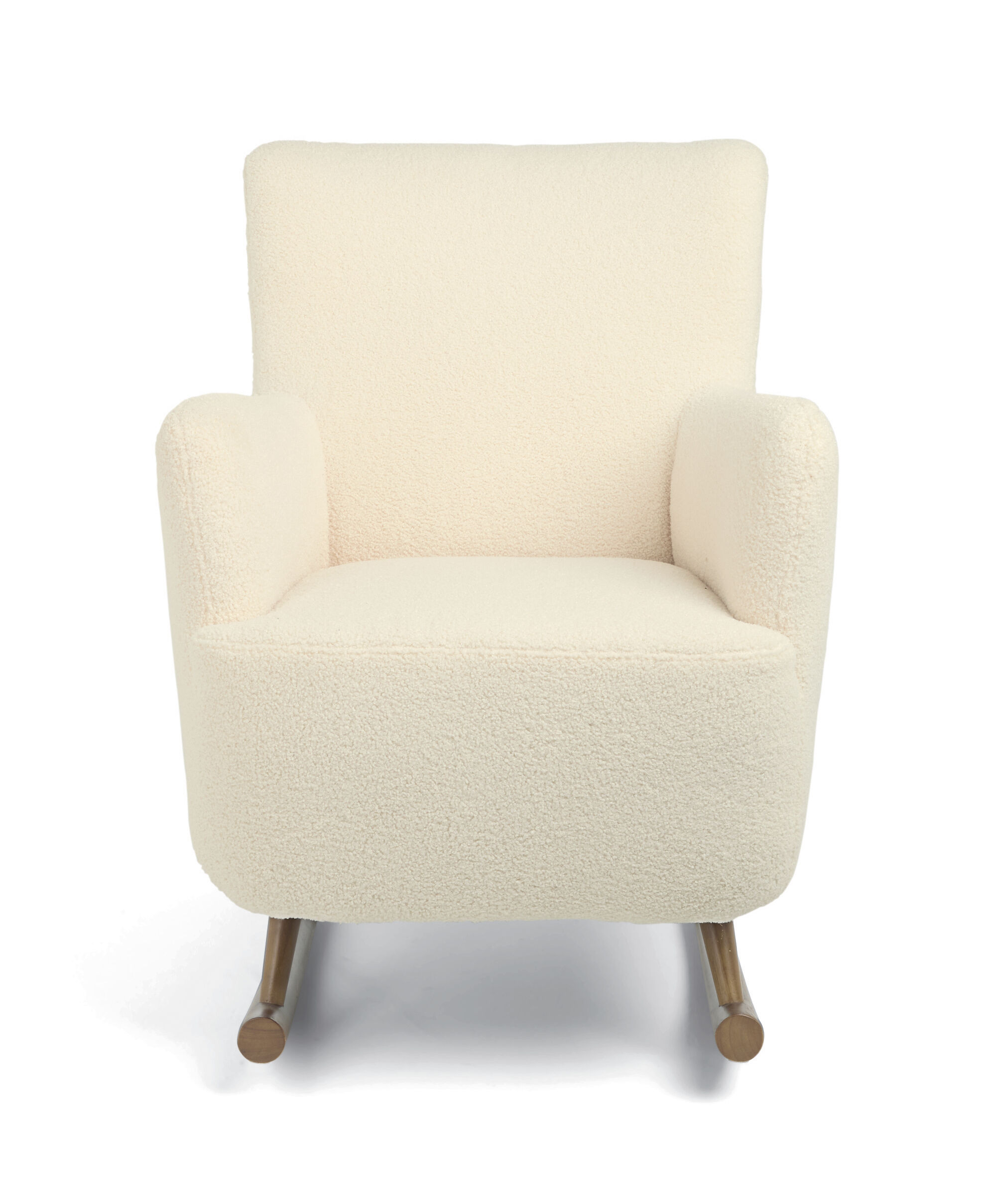 Elwood Nursing Chair & Stool - Off White Boucle image number 5