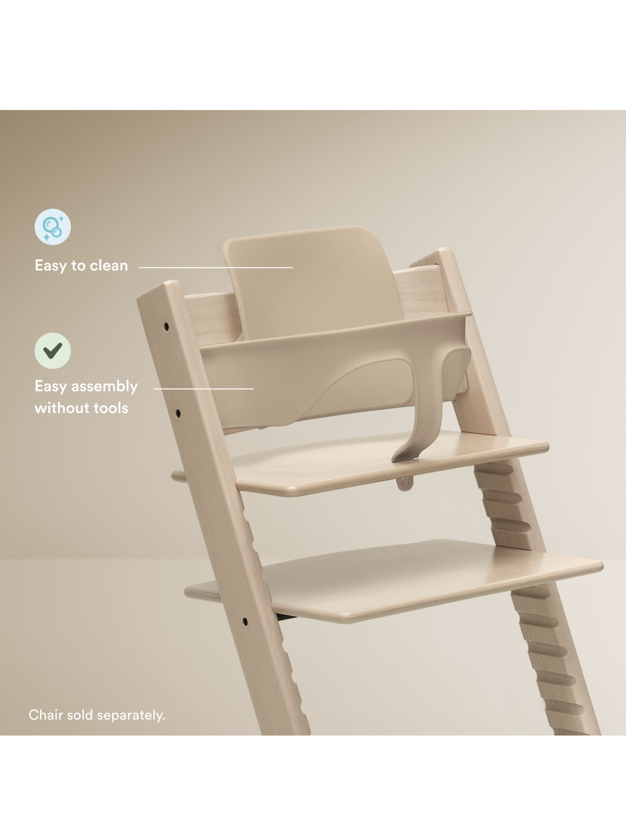 مجموعة الرضع تريب تراب 2 من ستوك - أبيض image number 4