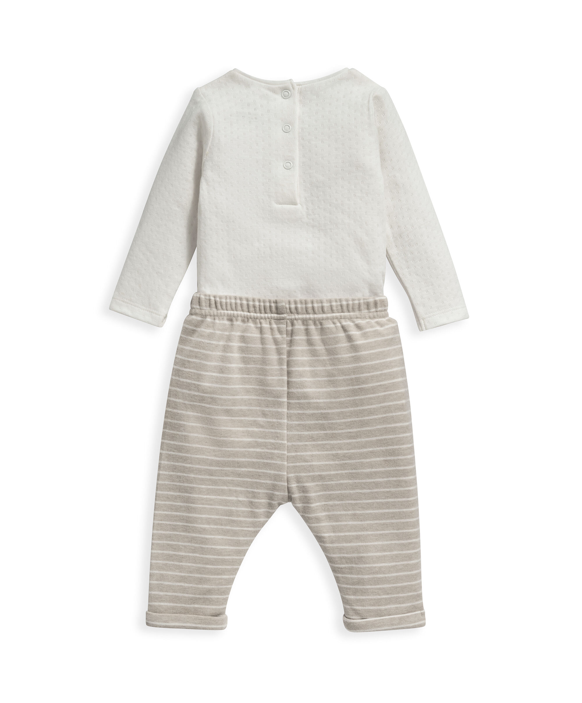 طقم مزين بعبارة Hello World - قطعتان image number 2