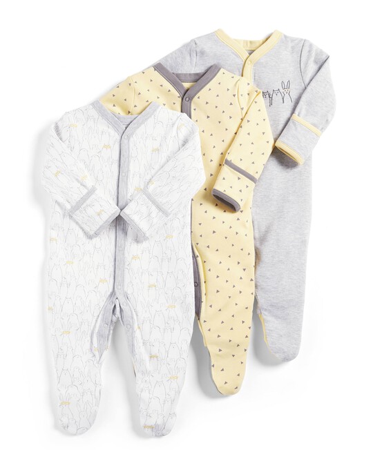 Animal Sleepsuits - Pack of 3 image number 1