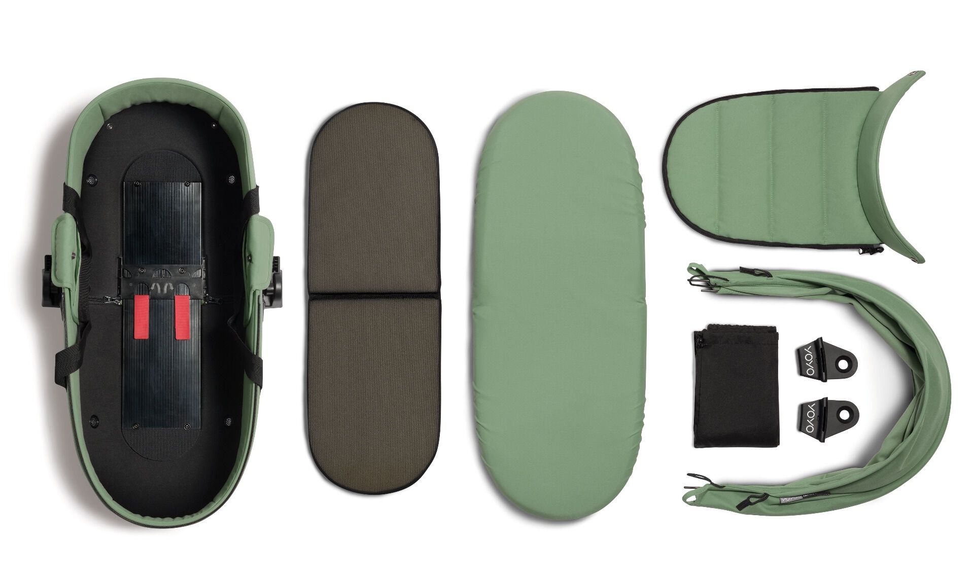 مهد محمول خفيف يويو - أخضر فاتح image number 2