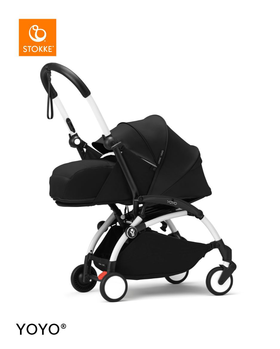 Stokke YOYO3 White Frame with 0+ Newborn Pack Black image number 1