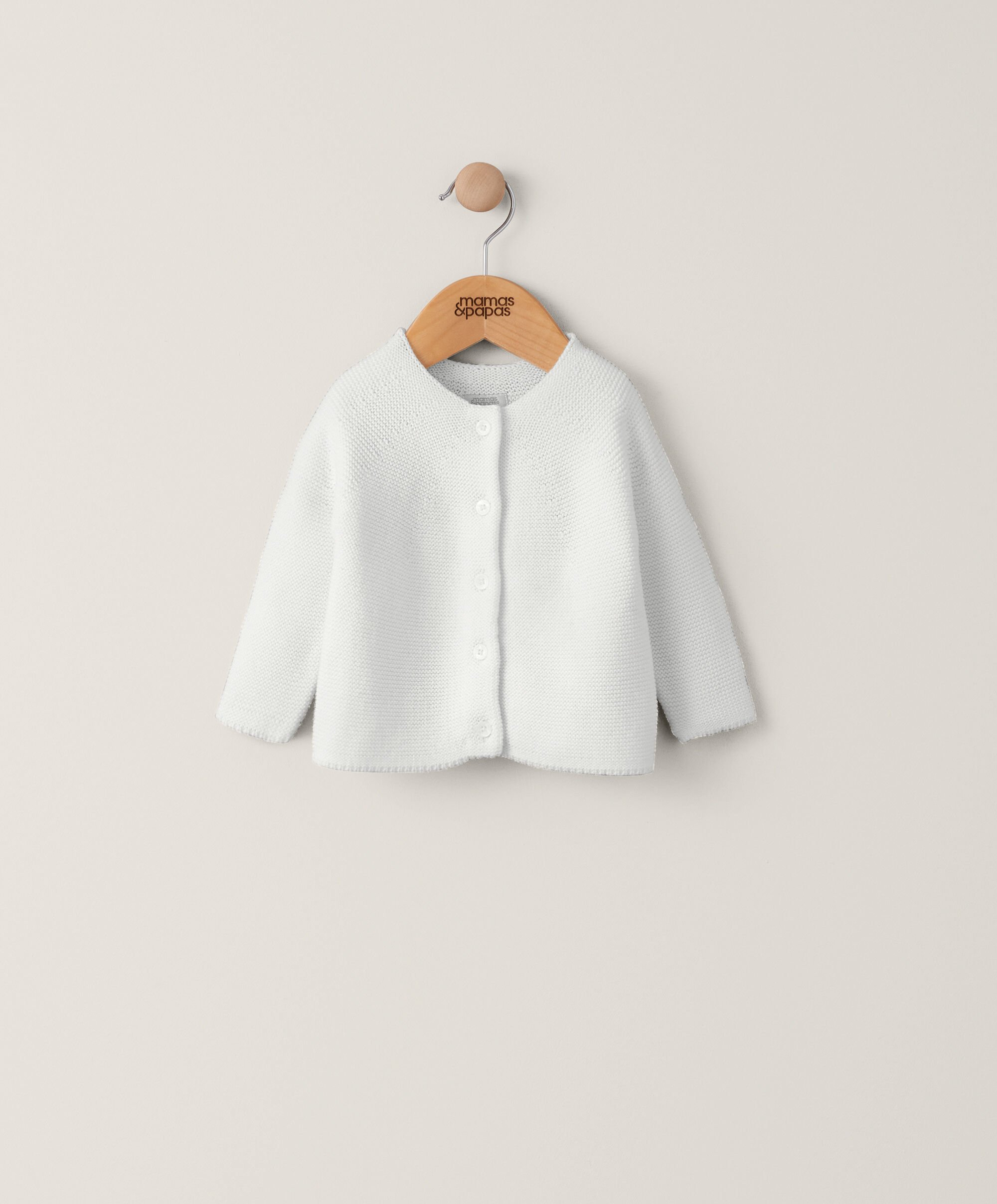 كارديغان بنسيج دقيق - أبيض كريمي