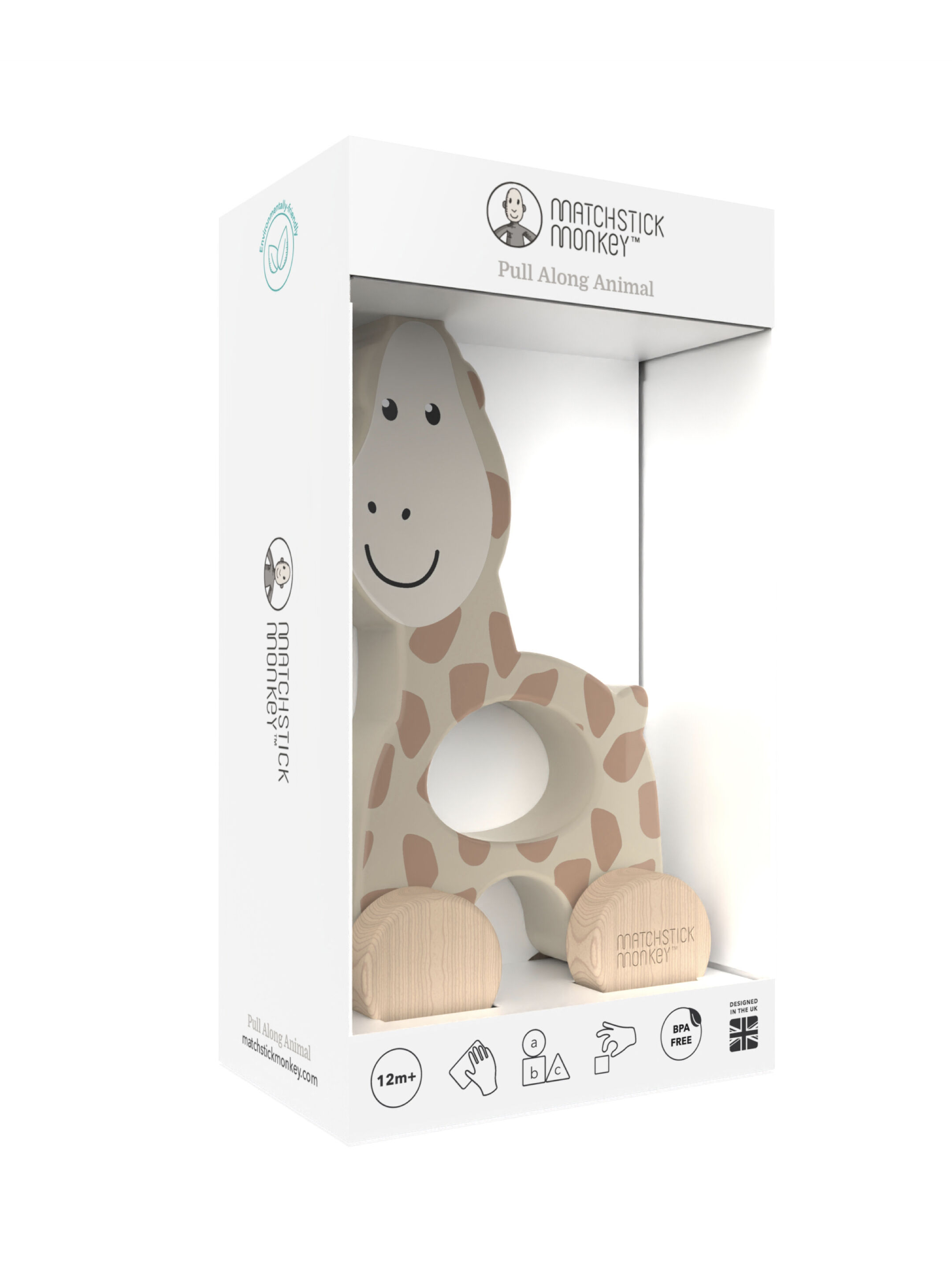 لعبة قابلة للجر بتصميم الزرافة جيجي من ماتشستيك مونكي image number 4