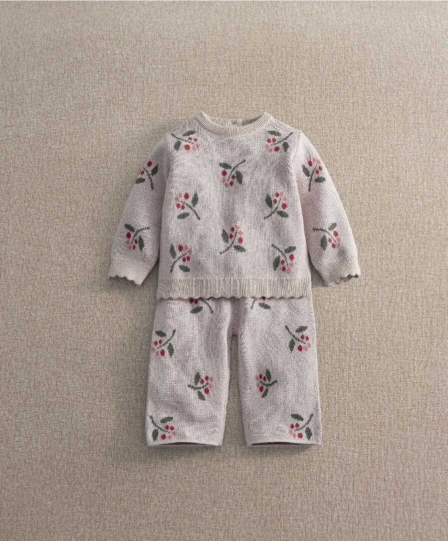 2Pc Berry Knit Set