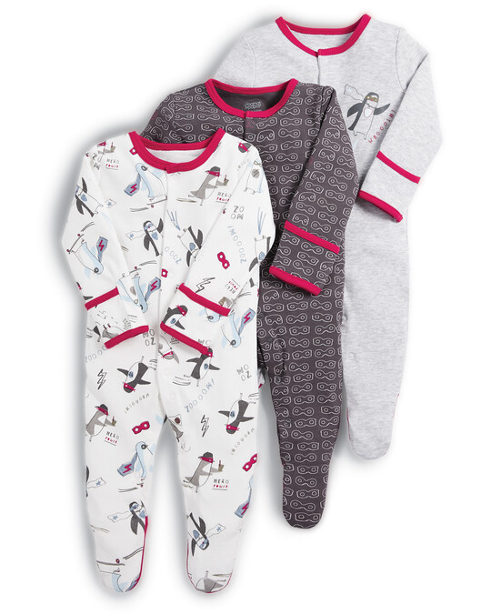 Penguin Sleepsuits - Pack of 3 image number 1