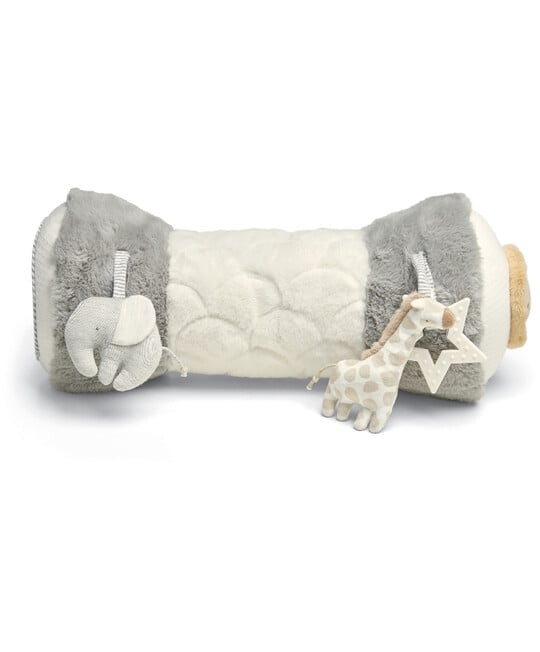 وسادة ملفوفة ويلكم تو ذا وورلد لوقت الاستلقاء على البطن بتصميم فيل - أزرق image number 1