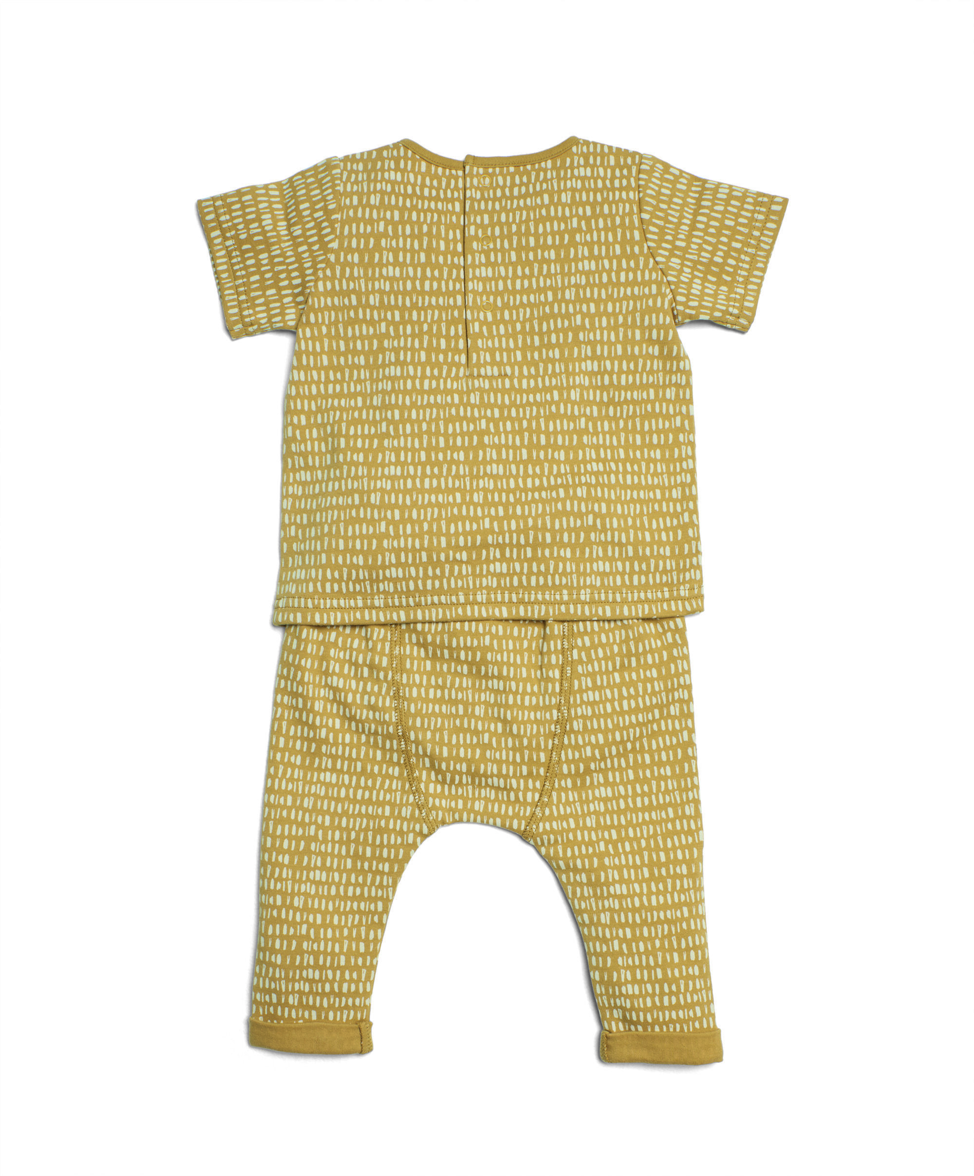 طقم جيرسيه بنقشة بلون أصفر image number 2