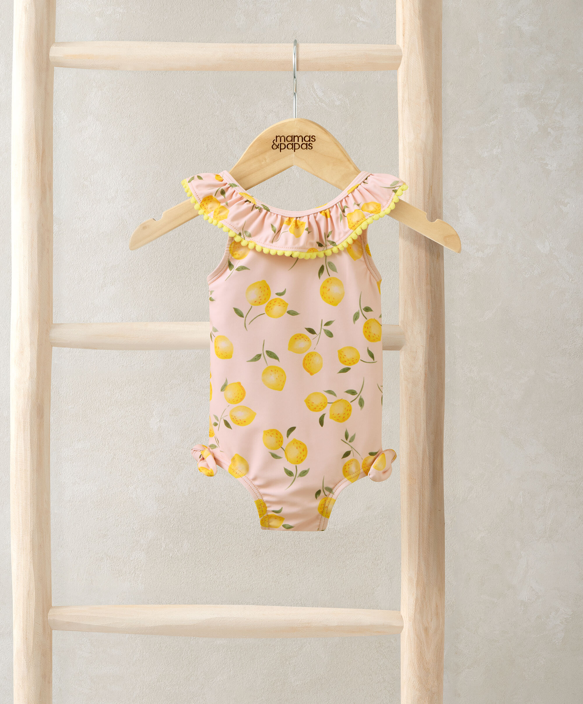 بدلة سباحة بكشكش وطبعة ليمون image number 1