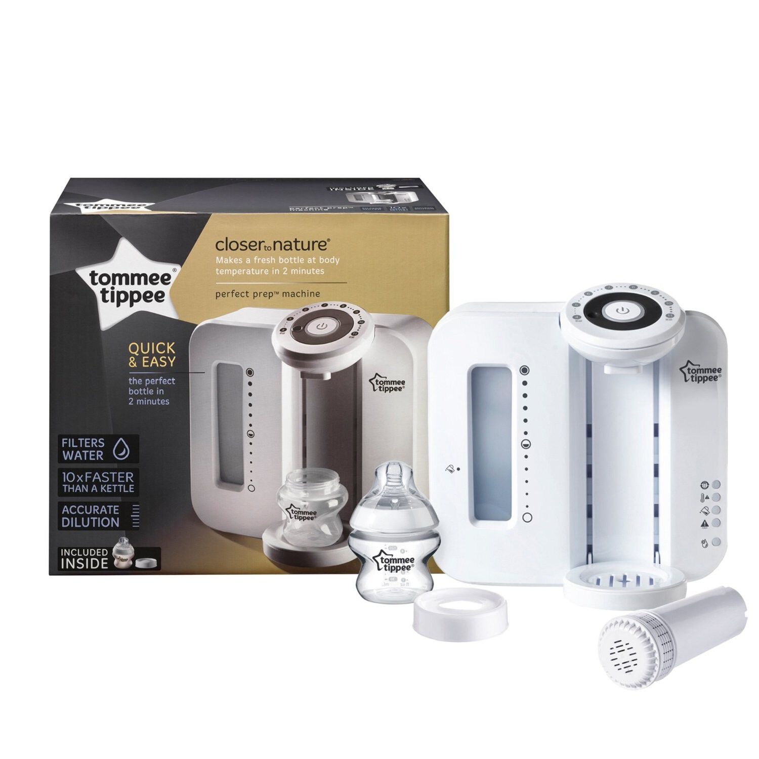جهاز تحضير زجاجة الرضعات Perfect Prep من Tommee Tippee - لون أبيض