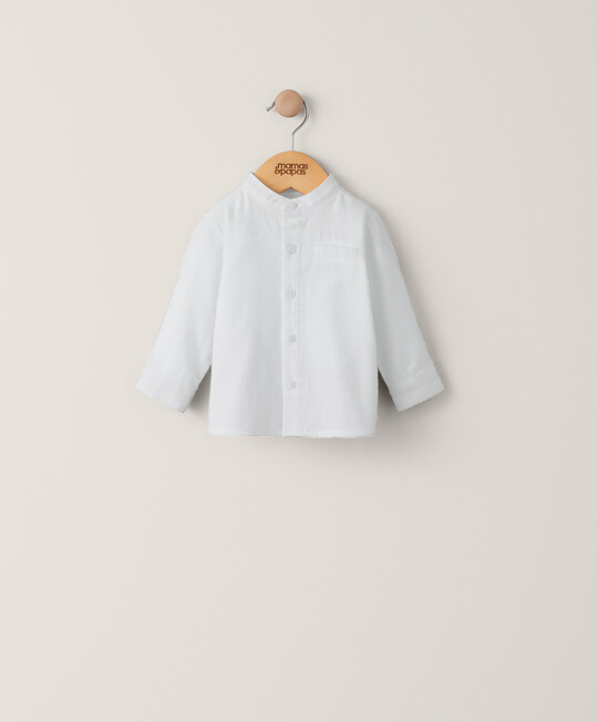 قميص تويل - أبيض image number 1